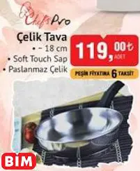 CHEF'S PRO ÇELİK TAVA